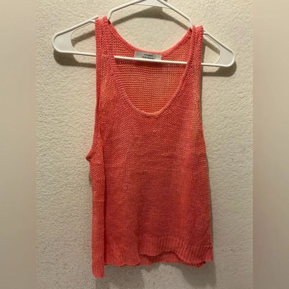Robert Rodriguez Loose Knit Tank 100% linen size P